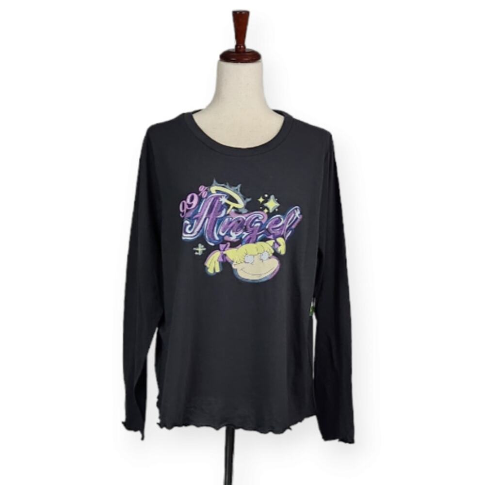 Torrid Rugrats Crop Tee Slim Fit Long Sleeve Lettuce Hem Womens Plus Size 2X New